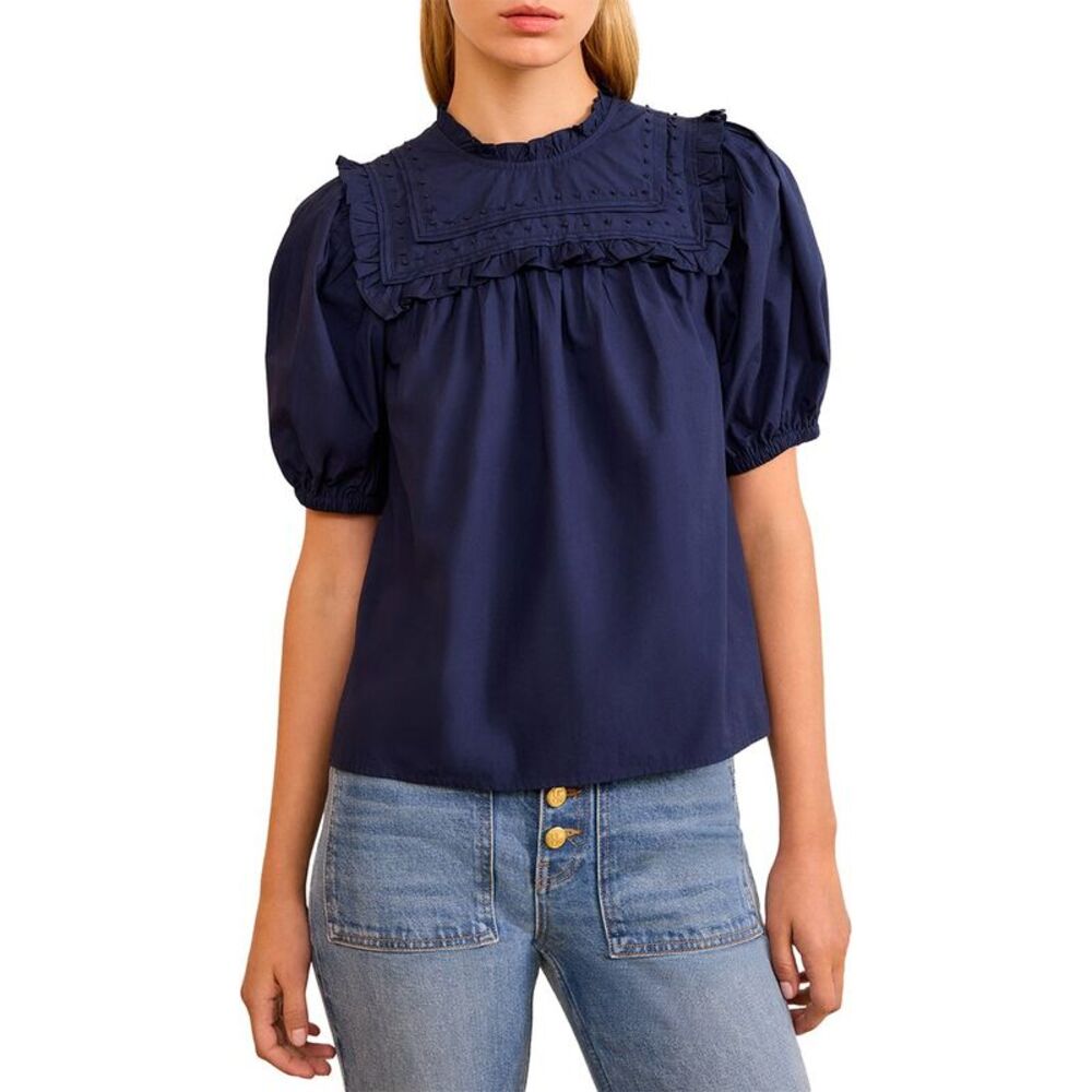Ulla Johnson Womens  Adeline Puff Sleeve Top